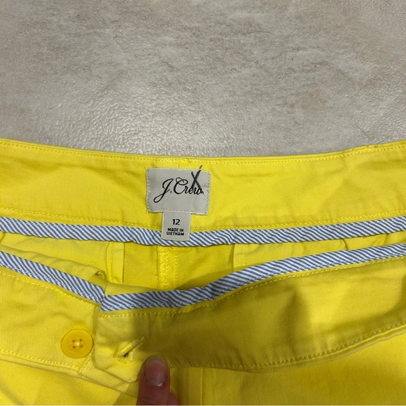 J. Crew Bright Yellow Chino Women's Shorts size 12 - Picture 2 of 5
